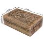 DharmaObjects Triple Moon Hand Carved Jewelry Trinket Keepsake Wooden Storage Boxes (Triple Moon, Large)