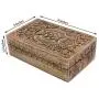 DharmaObjects Triple Moon Hand Carved Jewelry Trinket Keepsake Wooden Storage Boxes (Triple Moon, Large)