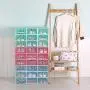 Laitemo Shoe Box,Clear Stackable Storage Shoe Boxes Organizer,4 Colors 12 Pack Laitemo Shoe Box,Clear Stackable Storage Shoe Boxes Organizer,4 Colors 12 Pack