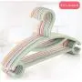 10pcs Colorful Hanger Trousers Clothes Outdoor Non-Slip Children Kids Baby Arc Hook Rack Drying Clothes Portable Plastic Tool Random Color