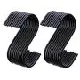 S Hook Black,S Hangers Stainless Steel S Shaped Hanging Hooks 20 Pack 3.5'' for Kitchen, Bathroom, Bedroom and Office S Hook Black,S Hangers Stainless Steel S Shaped Hanging Hooks 20 Pack 3.5'' for Kitchen, Bathroom, Bedroom and Office