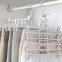 HJYPYJ Magic Hanger,360?? Rotate Magical Hangers,Strong and Sturdy Pp Trouser Hangers,Space-Saving Organizer Hangers,Storage Pants,Scarves,Etc. Not Easily Deformed/White / 2 pcs