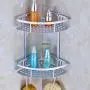 2 Layer Triangular Shower Caddy Shelf Bathroom Corner Rack Storage Holder Hanger 2 Layer Triangular Shower Caddy Shelf Bathroom Corner Rack Storage Holder Hanger
