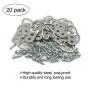 20 Pack D-Ring Steel Picture Hangers Heavy Duty with Screws Picture Frames Double Holes Clasp Picture Hang Solutions, for Hanging Clock Paintings Artwork Picture Frame Hook Photos Mirrors