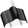 10pcs Random Color Flocking Clothes Hangers with Clip Non-Slip Stand Rack Pants Skirt Kid Drying Clothing Adjustable Hangers