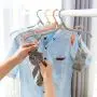 Studyset Portable Folding Travel Hanger Detachable Clips Foldable Non-Slip Clothes Hanger Beige with Clips