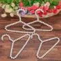 POPETPOP 3Pcs Pearl Design Dog Cat Clothes Hanger, Elegant Pet Clothes Hanger for Dog Cat Grooming Hangers, 20cm (White)