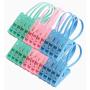 Hapy Shop24 Pcs Clothes Peg Clip Pins Clothes Hangers Clothes Pegs,Multicolor Rope Hanging Clothesline Windproof Hanger PP Plastic Clips Hooks Peg for Sock and Clothes