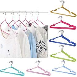 Grey990 10Pcs Stainless Steel Antiskid Hanger Clothes Drying Rack Adult Kids Organizer Accessories Golden
