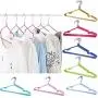 Grey990 10Pcs Stainless Steel Antiskid Hanger Clothes Drying Rack Adult Kids Organizer Accessories Golden