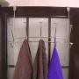 Mebbay Pack of 2 Over The Door Rack, Heavy Duty Organizer Hooks, Over Door Hanger for Clothes, Towels, Hats - 5 Dual Hooks