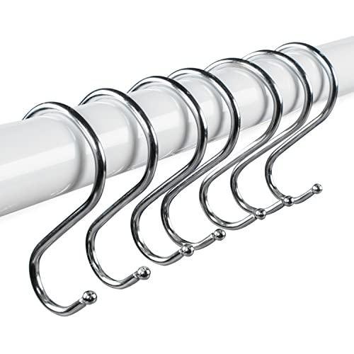 S Hooks 3'' Heavy-Duty Stainless Steel Kitchen Hooks for Hanging Pans Pots Bags Towels Clothing (12 Pack)