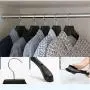 CHAONAO Black Suit Hangers Plastic Non-Slip Wide Shoulder Clothes Hanger for Coats, Jacket, Pants, and Dress Clothes,F,40pcs