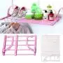 DedSecQAQ Portable Balcony Folding Hanging Clothes Hanger,Multifunction Adjustable Clothes Rack Indoor Outdoor Laundry Dryer, Pink