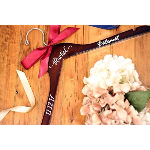 Bridal Hanger, Decal Wedding Hangers, Personalized Bride Hanger, Unique Hanger, Mrs Hanger, Custom Hanger