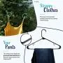 60 Standard Everyday Black Plastic Hangers, Long Lasting Tubular Clothes Hangers, Value Pack of 60 Clothing Hangers. (Black)