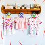 Baby Closet Size Dividers for Clothes - 13 Pack Unisex Neutral Dividers and Portable Folding Infant Hangers - Perfect Newborn Nursery Clothing Organizer and Storage for Boys Or Girls