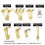Hilitchi Picture Hangers, 160-Pcs Professional Frame Hanging Picture Hanging Kit Hanger - Heavy Frame Hooks for Wall Mounting Holds 5-100 lbs