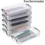BTSKY Large Capacity Pencil Box, Office Supplies Storage Organizer Box, Brush Painting Pencils Storage Boxes Watercolor Pen Container Drawing Tools(6 Pack)