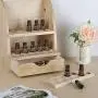 LIANTRAL Essential Oils Storage Rack, Wooden Nail Polish Display Holder Organizer- 45 Slots for 10/15/20/30ml Bottles (Natural Wood Color)