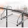 SUIXINSUOYU Stainless Steel Folding Clothes Rack,Window Sills Foldable Clothes Hangers Window Drying Rack Drying Sun Terrace Indoor Shoes Drying Clothes Rack-A