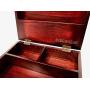 Locking Stash Boxes with Rolling Tray - Wood Stash Boxes with Lock - Wood Storage Boxes Stash Boxes (Dark Brown)