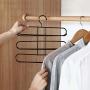HJYPYJ Magic Hanger,Double-Sided Can Hang Multifunction Magical Hangers,Iron Double-Sided Layer 6 Trouser Hangers,Space-Saving Organizer Hangers, Convenient Storage/Black / 30x27.5cm
