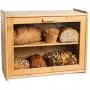 LAURAS GREEN KITCHEN Large Bread Box: Bamboo Bread Boxes with Clear Front Window - Farmhouse Style Bread Holder for Kitchen Counter - Double Layer Bread Storage Bin Holds 2 Loaves (Self-Assembly) LAURAS GREEN KITCHEN Large Bread Box: Bamboo Bread Boxes with Clear Front Window - Farmhouse Style Bread Holder for Kitchen Counter - Double Layer Bread Storage Bin Holds 2 Loaves (Self-Assembly)
