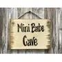 BABE CAVE, Man Cave, She Shed Sign, Cream Antique White Wood with twine hanger, 6X8 Reclaimed Wall HUMOR FUNNY Sign