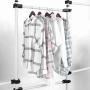 ROBTLE Adjustable Closet Rod with 6 Rail, Freestanding Clothing Garment Rack Organizer System Laundry Clothes Drying Rack Adjustable DIY Clothes Wardrobe 8.1-10.5feet