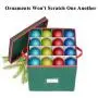 IC ICLOVER Holiday Ornaments Storage Box, Christmas Decorations Ball Containers with lid & Adjustable 64 Compartment Cube Organizer Detachable Dividers for Home Office Xmas Wedding 12x12x12 Inch,Green IC ICLOVER Holiday Ornaments Storage Box, Christmas Decorations Ball Containers with lid & Adjustable 64 Compartment Cube Organizer Detachable Dividers for Home Office Xmas Wedding 12x12x12 Inch,Green