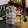 Womdee Makeup Organiser 360 Degrees Rotating Cosmetic Organizer Drawers Jewelry Storage Boxes Crystal Acrylic Perfume Display Stand for Dresser Bedroom Bathroom