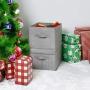 GRANNY SAYS Storage Bins with Lids and Handles, Rectangle Storage Basket, Gray, Large, 3-Pack
