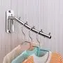 Folding Wall Mounted Clothes Hanger Rack Wall Clothes Hanger Stainless Steel Swing Arm Wall Mount Clothes Rack Heavy Duty Drying Coat Hook Clothing Hanging System Closet Storage Organizer - 2Pack Folding Wall Mounted Clothes Hanger Rack Wall Clothes Hanger Stainless Steel Swing Arm Wall Mount Clothes Rack Heavy Duty Drying Coat Hook Clothing Hanging System Closet Storage Organizer - 2Pack