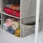 StorageWorks 2PCS Detachable 3-Shelf Hanging Closet Organizers, Collapsible Closet Hanging Shelves for Clothes and Shoes, Canvas, Gray, 12"x12"x21" StorageWorks 2PCS Detachable 3-Shelf Hanging Closet Organizers, Collapsible Closet Hanging Shelves for Clothes and Shoes, Canvas, Gray, 12"x12"x21"