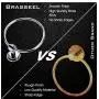 Brasseel Bathroom Hand Towel Ring, Towel Hook, Super Elegant & Modern Style Wall Mounted Hand Towel Holder for Bathroom & Kitchen| Multi Layer Chrome Finish| 100% Brass Material