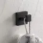 YGIVO Towel Hooks, Matte Black SUS304 Stainless Steel Bath Coat Robe Clothes Square Hook Hanger Wall Hook Holder for Bathroom Kitchen Garage Hotel Wall Mounted