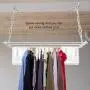 EBTOOLS Clothes Hanger, Multifunction Retractable Wall-Mounted Space Saving Drying Laundry Rack Clothes Hanger Indoor