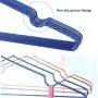 Multifunction kitchen case 10 PCS Household Stainless Steel PVC Coating Anti-skid Traceless Clothes Drying Rack (Pink)，Groove design on both sides of clothes hanger makes it useful for small clothes,