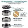 MR. POTBEARD Stash Boxes Kit with Herb Grinder, Odor Absorber, Airtight Containers, Poking Tool and Rolling Tray - Bamboo Secret Boxes - Organizer and Accessories - Includes 2 x Smell Proof Jars