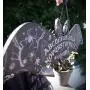 Black and Gray Mystic Ouija Spirit Board Hand Made Wooden Bat Home Decor Wall Plaque Hanger Black and Gray Mystic Ouija Spirit Board Hand Made Wooden Bat Home Decor Wall Plaque Hanger