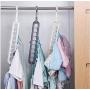 Multi-Functional 9 Holes Clothes Hanger Skirt Shirt Coat Drying Hang Rack Wardrobe Storage Organizer Space-Saving Cabide 10pcs Random Color