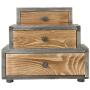MyGift 3-Drawer Rustic Wood Office Storage Organizer