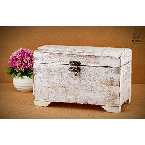 Eximious India Multipurpose Decorative Wooden Jewelry Trinket Holder Keepsake Storage Box