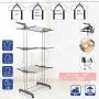 Voilamart Clothes Drying Rack 3 Tier with Wheels, Foldable Clothes Garment Dryer Compact Storage, Heavy Duty Stainless Steel Hanger, Laundry Indoor Outdoor Airer Voilamart Clothes Drying Rack 3 Tier with Wheels, Foldable Clothes Garment Dryer Compact Storage, Heavy Duty Stainless Steel Hanger, Laundry Indoor Outdoor Airer
