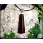 Triangular Necklace Pendant handcrafted from Snakewood with Tibetan Silver hanger