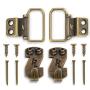 HangZ 11050 Flat Mount 2-Hole D-Ring Picture Hanger Kit, 50lb