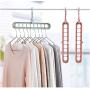 10pcs Random Color Non-Slip Plastic Clothes Hanger Storage Rack Holder Wardrobe Closet Organizer Clothing Space Saving Hanging Hooks