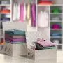Sorbus Storage Boxes Woven Basket Bin Container Tote Cube Organizer Set Stackable Storage Basket Woven Strap Shelf Organizer Built-in Carry Handles (Woven Lid Baskets - Beige)