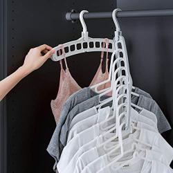 ZHONGLI Nine-Hole Rotating Magic Hanger Folding Space Saving Clothes Hangers Multi-Function Hanger Wardrobe Drying Clothes